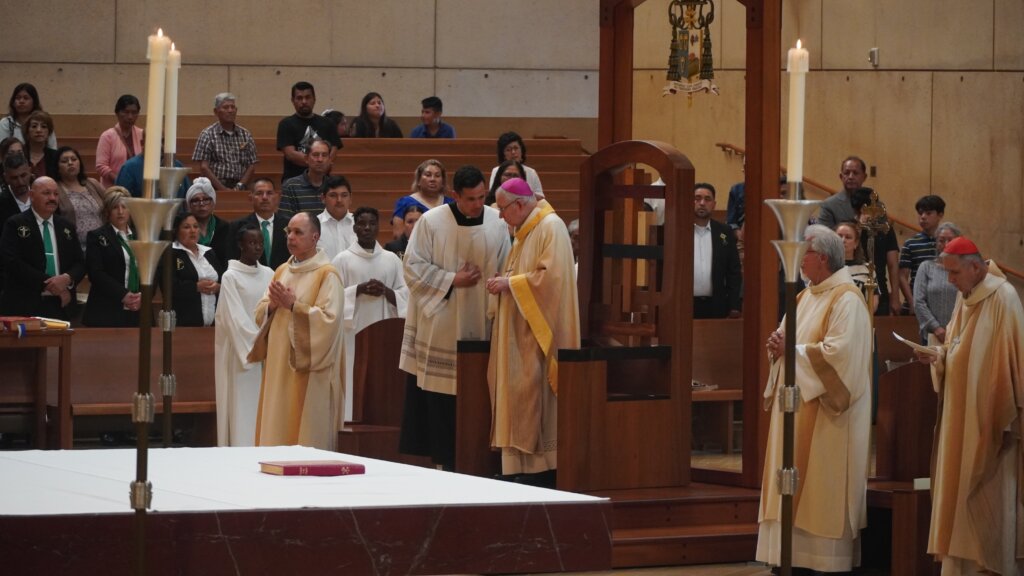 Archbishop José H. Gomez presenting mass on Sept. 21, 2025. Photo courtesy of Miles Gibson.